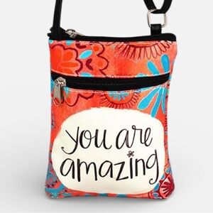 NWT You Are Amazing Floral Crossbody Bag | Canvas